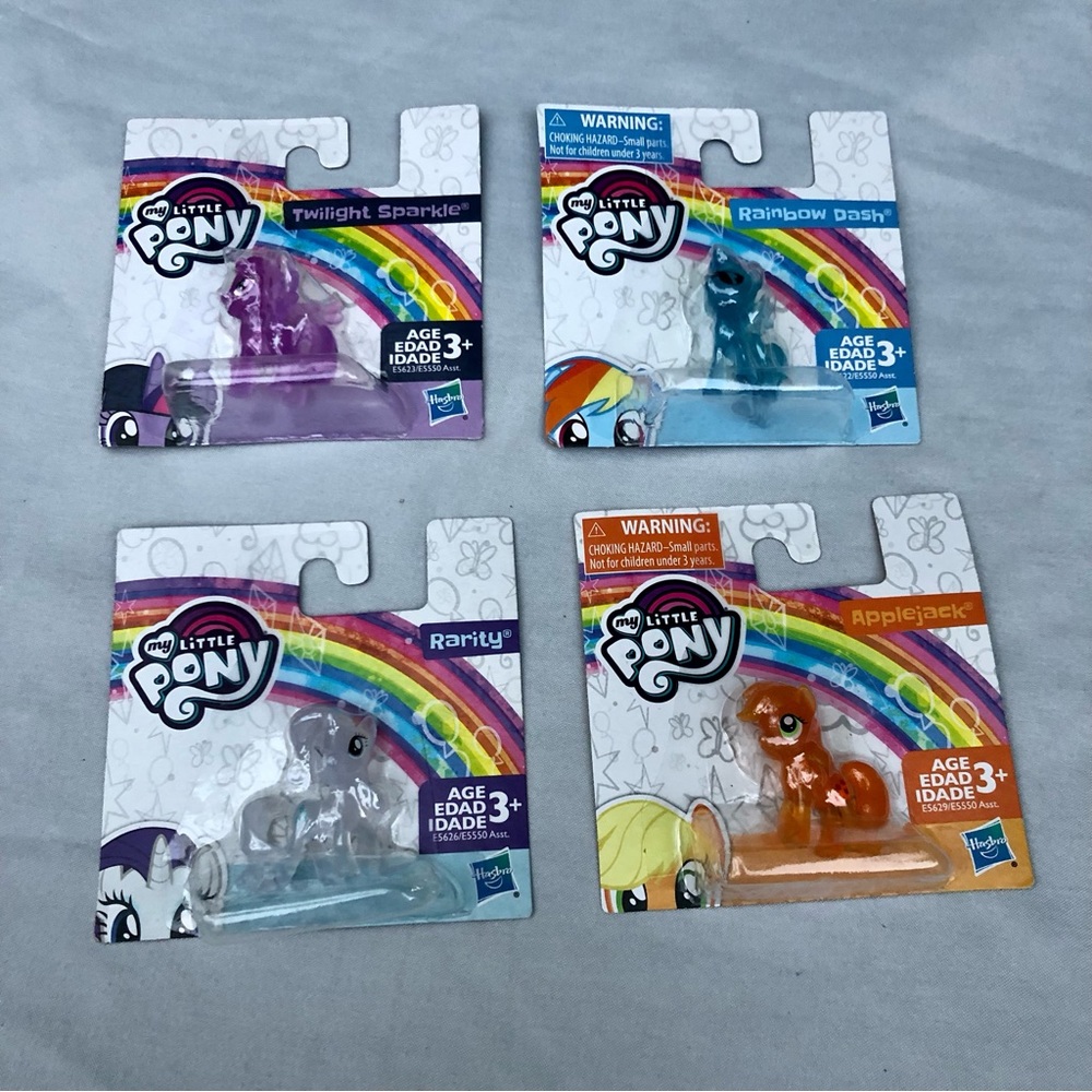 My Little Pony Lot Of 4 Mini Figure Cake Topper New In Box Hasbro 2018 Stocking